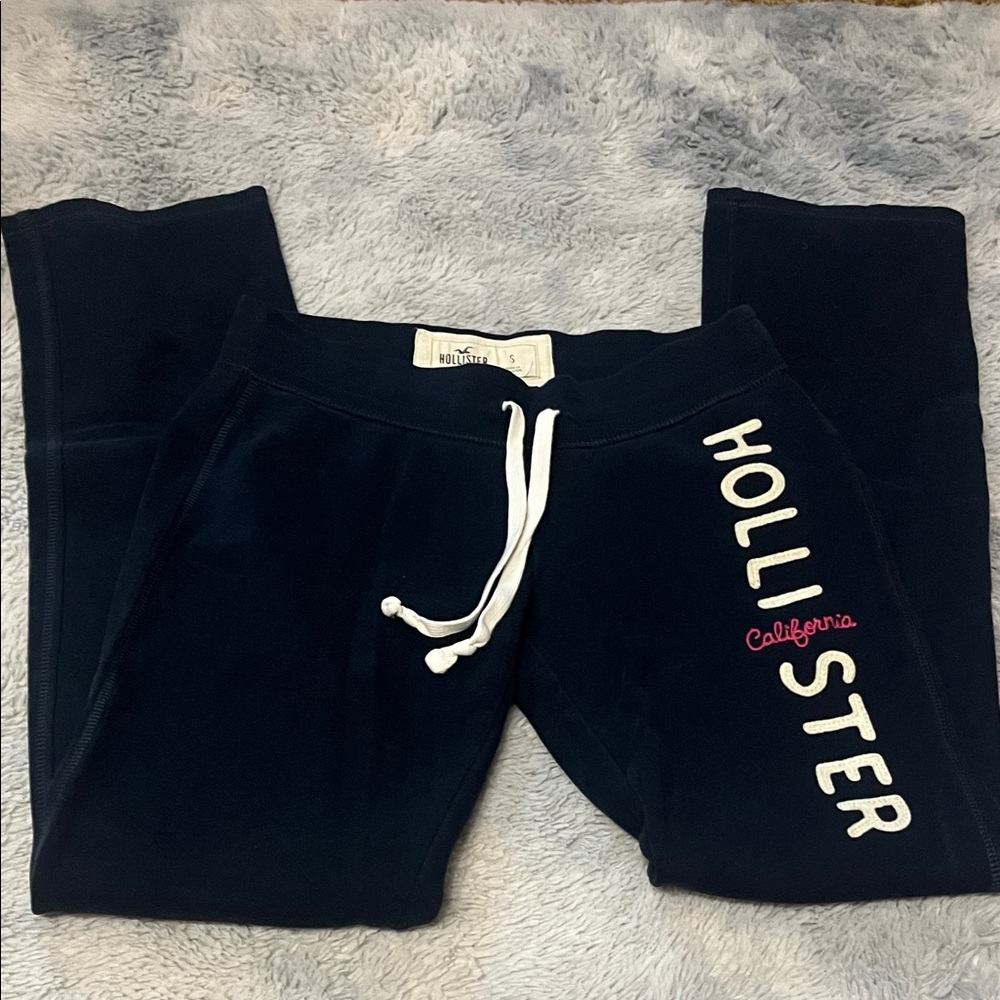Hollister Kids Navy Joggers with White Accents